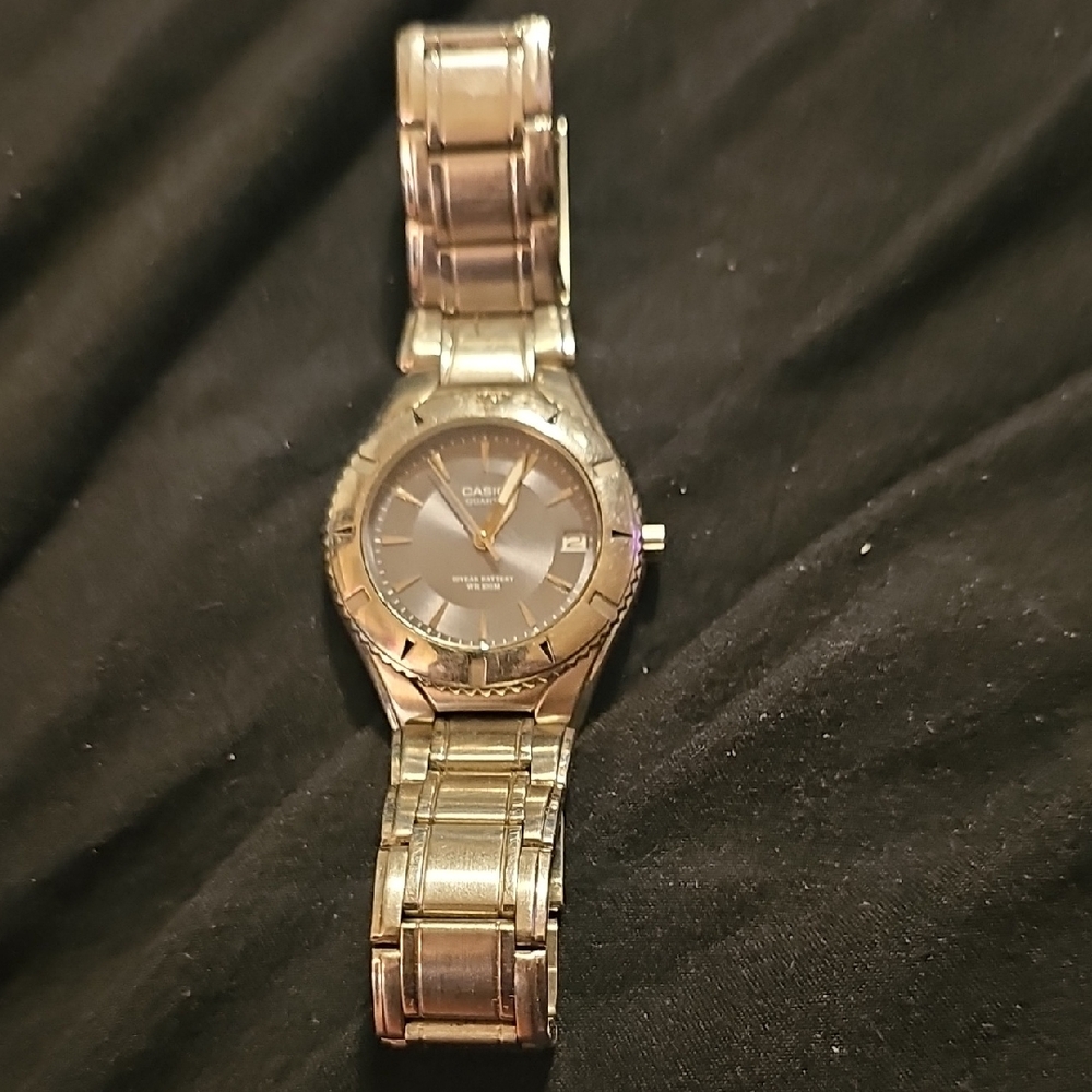 Casio Metallic Silver Timepiece